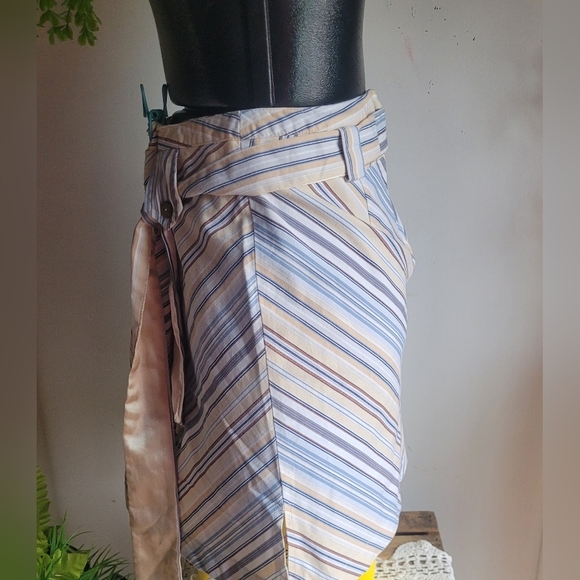 Studio Mode Diagonal Striped A Line Skirt 12 - Picture 3 of 7